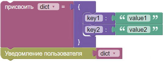 Настройка пары ключ–значение